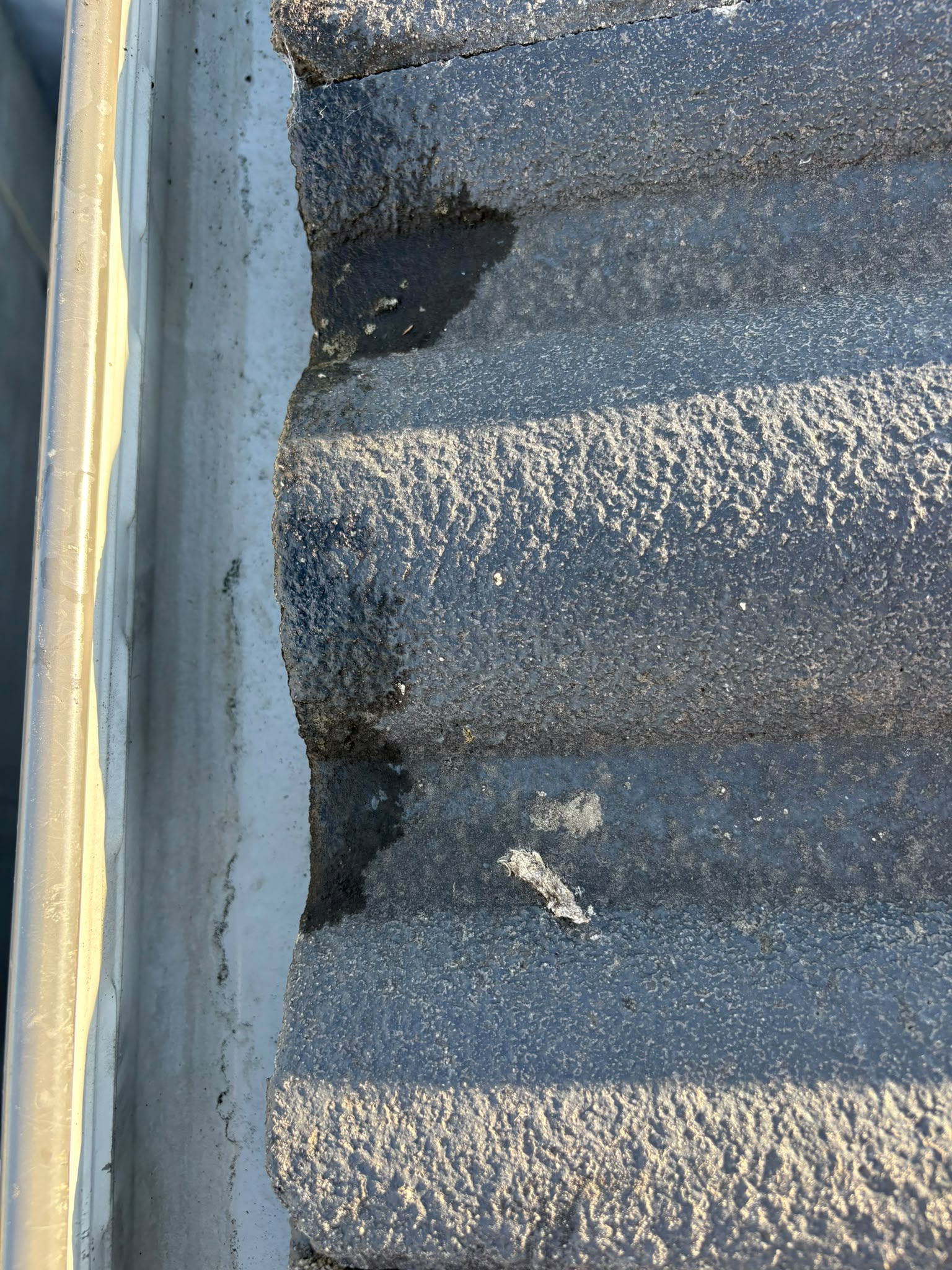 Clean roof gutter detail